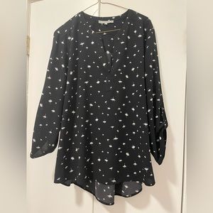 Black Daniel Rainn long sleeve blouse